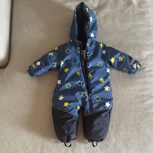 Star Patterned Baby Snowsuit